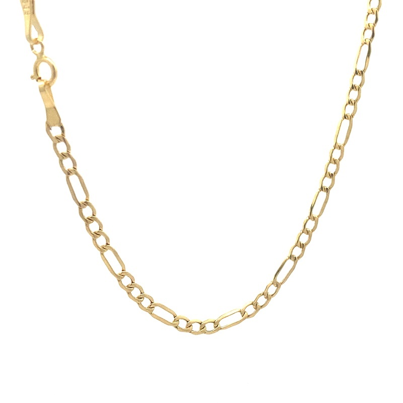 Žluté zlato řetízek dutý FIGARO 3,1 3,1mm